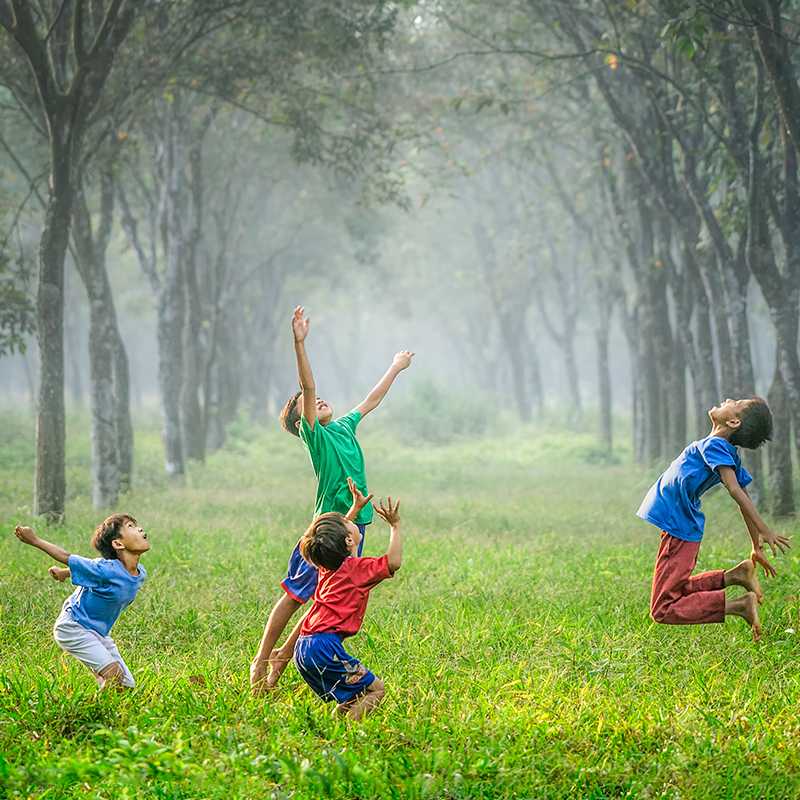 children playing outdoors